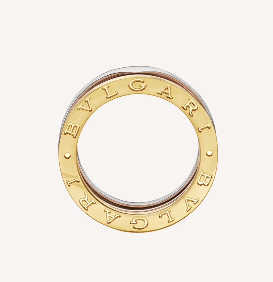 [Auream]ZERO 1 THREE-BAND ROSE WHITE AND YELLOW RING