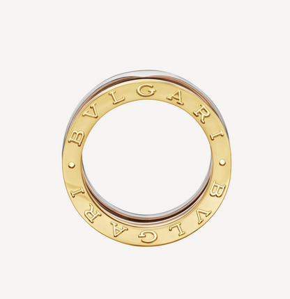 [Auream]ZERO 1 THREE-BAND ROSE WHITE AND YELLOW RING