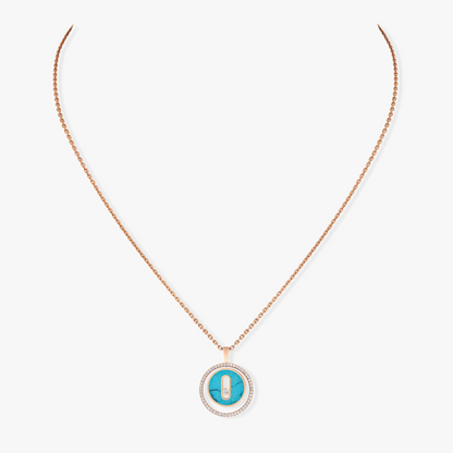 [Auream]Demo MOVE 1 DIAMOND TURQUOISE PINK GOLD DIAMOND NECKLACE