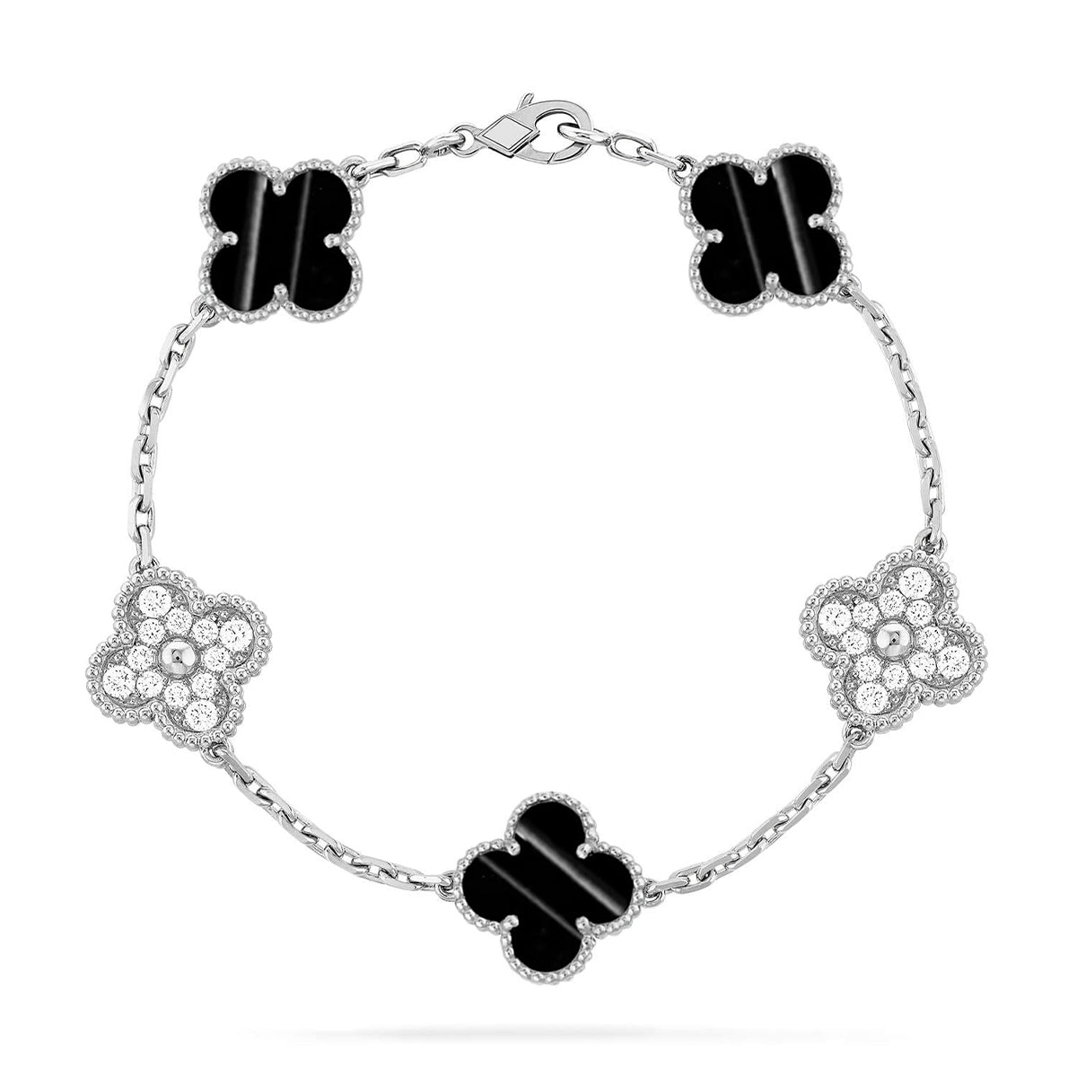 [Auream] CLOVER 5 MOTIF PULSAR STONE BRACELET COLLECTION