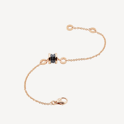 [Auream]ZERO 1 SOFT PINK GOLD AND BLACK CERAMIC BRACELET