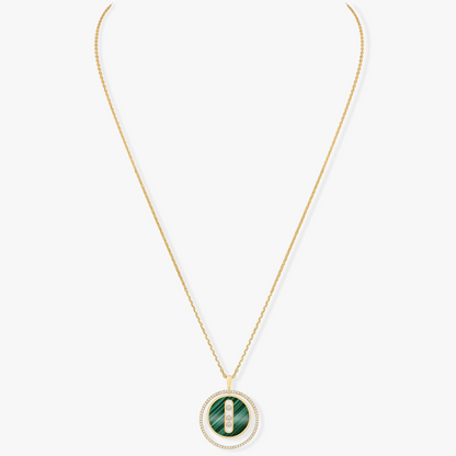 [Auream]Demo MOVE 3 DIAMOND MALACHITE GOLD DIAMOND NECKLACE
