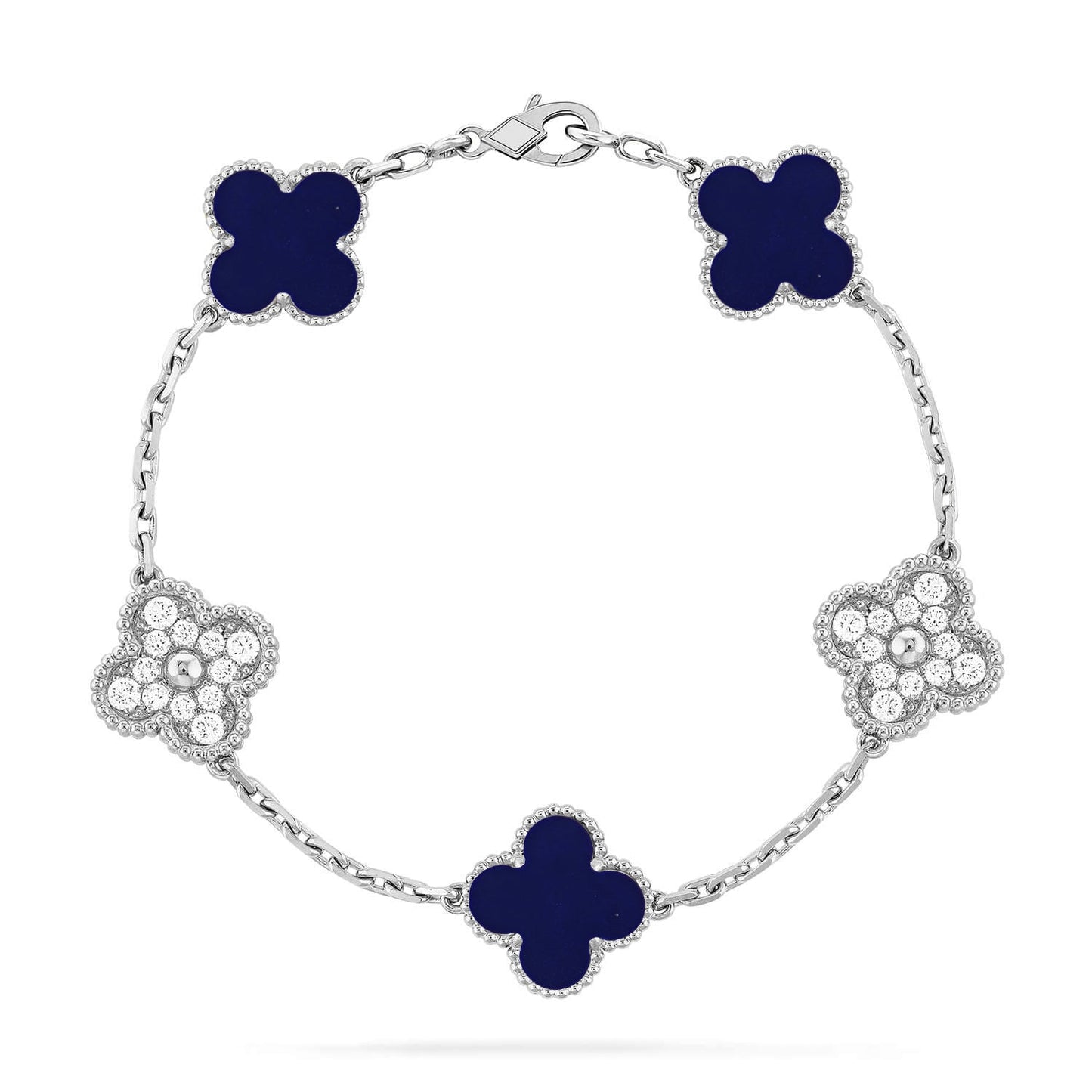[Auream]CLOVER 5 MOTIF LAPIS LAZULI BRACELET COLLECTION