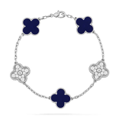 [Auream]CLOVER 5 MOTIF LAPIS LAZULI BRACELET COLLECTION