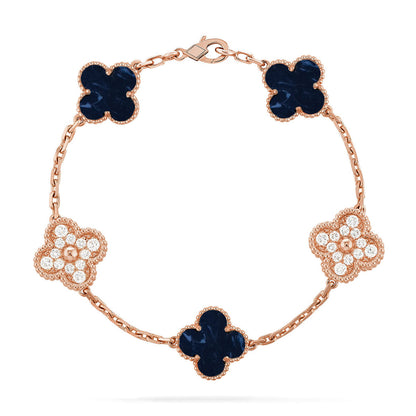 [Auream]CLOVER 5 MOTIF PIETERSITE BRACELET COLLECTION