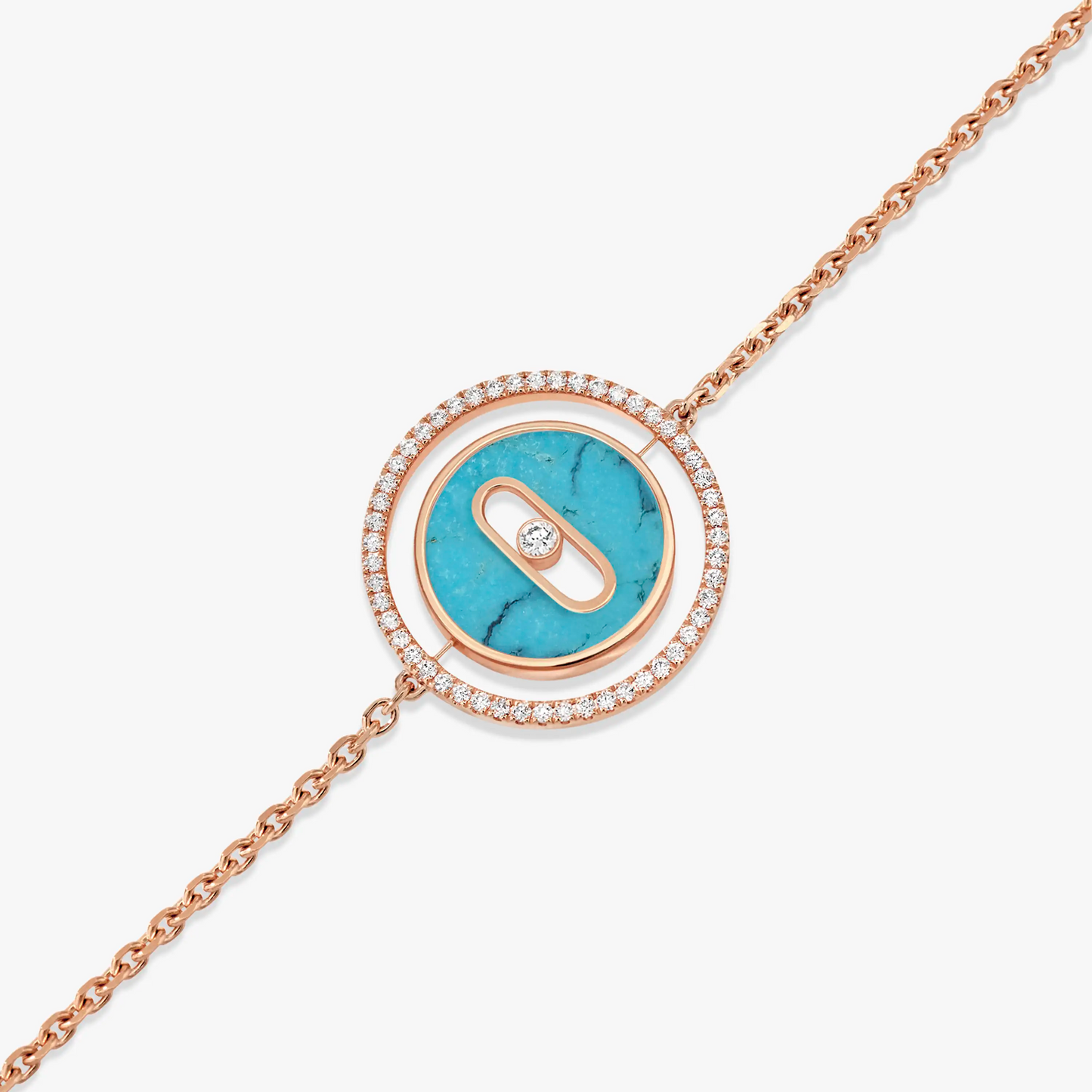 [Auream]Demo MOVE TURQUOISE PINK GOLD DIAMOND BRACELET
