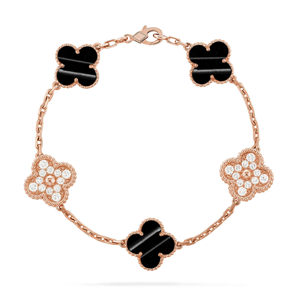 [Auream] CLOVER 5 MOTIF PULSAR STONE BRACELET COLLECTION