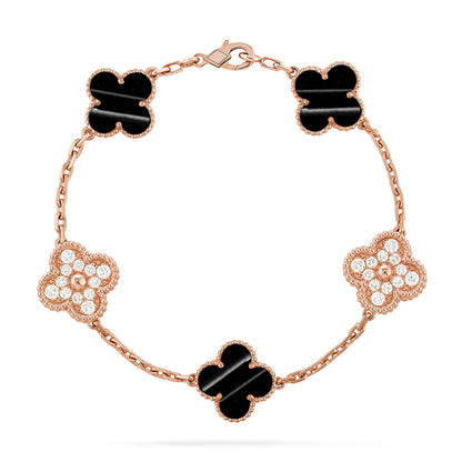 [Auream] CLOVER 5 MOTIF PULSAR STONE BRACELET COLLECTION