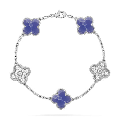 [Auream]CLOVER 5 MOTIF BLUE VEINS BRACELET COLLECTION
