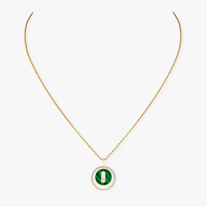 [Auream]Demo MOVE 1 DIAMOND MALACHITE GOLD DIAMOND NECKLACE