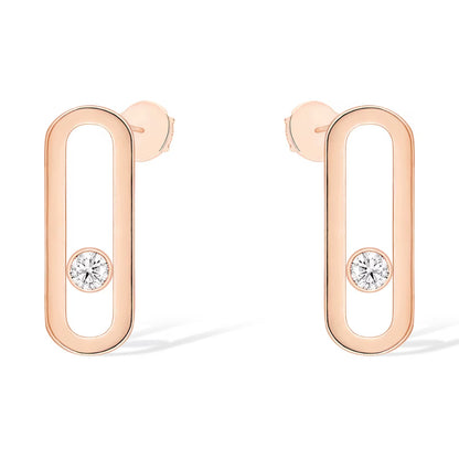[Auream]MOVE UNO SMALL 1 DIAMOND EARRINGS