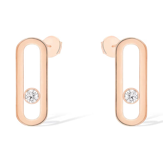 [Auream]MOVE UNO SMALL 1 DIAMOND EARRINGS
