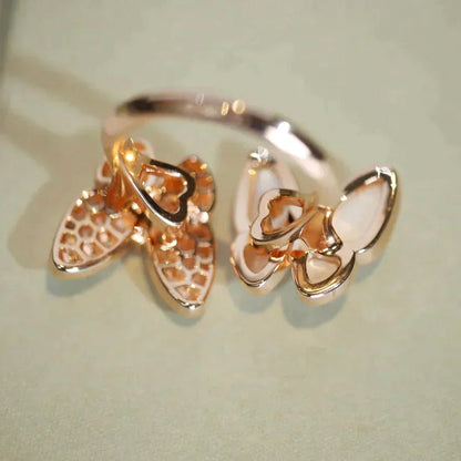 [Auream]TWIN BUTTERFLY DIAMOND MOP RING