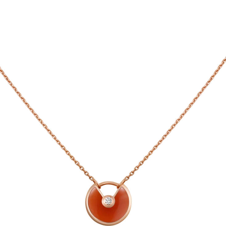 [Auream]AMULETTE GOLD CARNELIAN ONYX NECKLACE