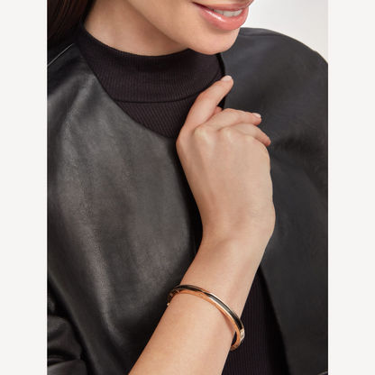 [Auream]ZERO 1 PINK GOLD WITH BLACK CERAMIC BRACELET