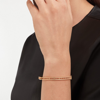 [Auream]ZERO 1 SPIRAL LOGO PINK GOLD BRACELET