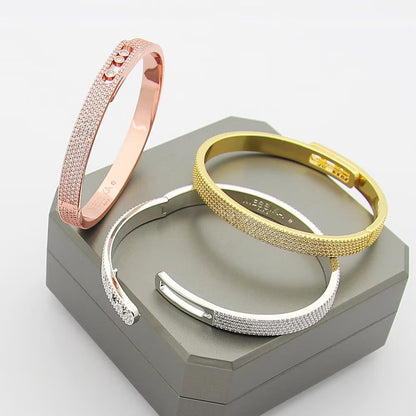 [Auream]Move Noa Full Pavé Diamond Bangle Bracelet