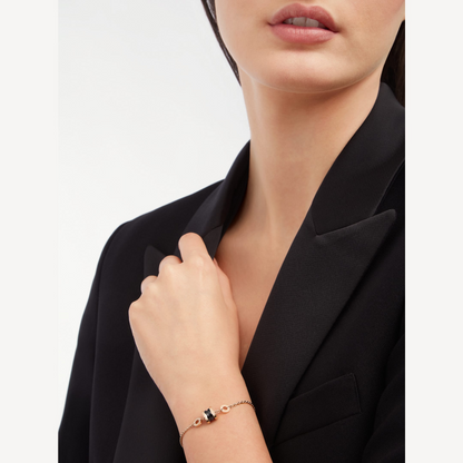 [Auream]ZERO 1 SOFT PINK GOLD AND BLACK CERAMIC BRACELET