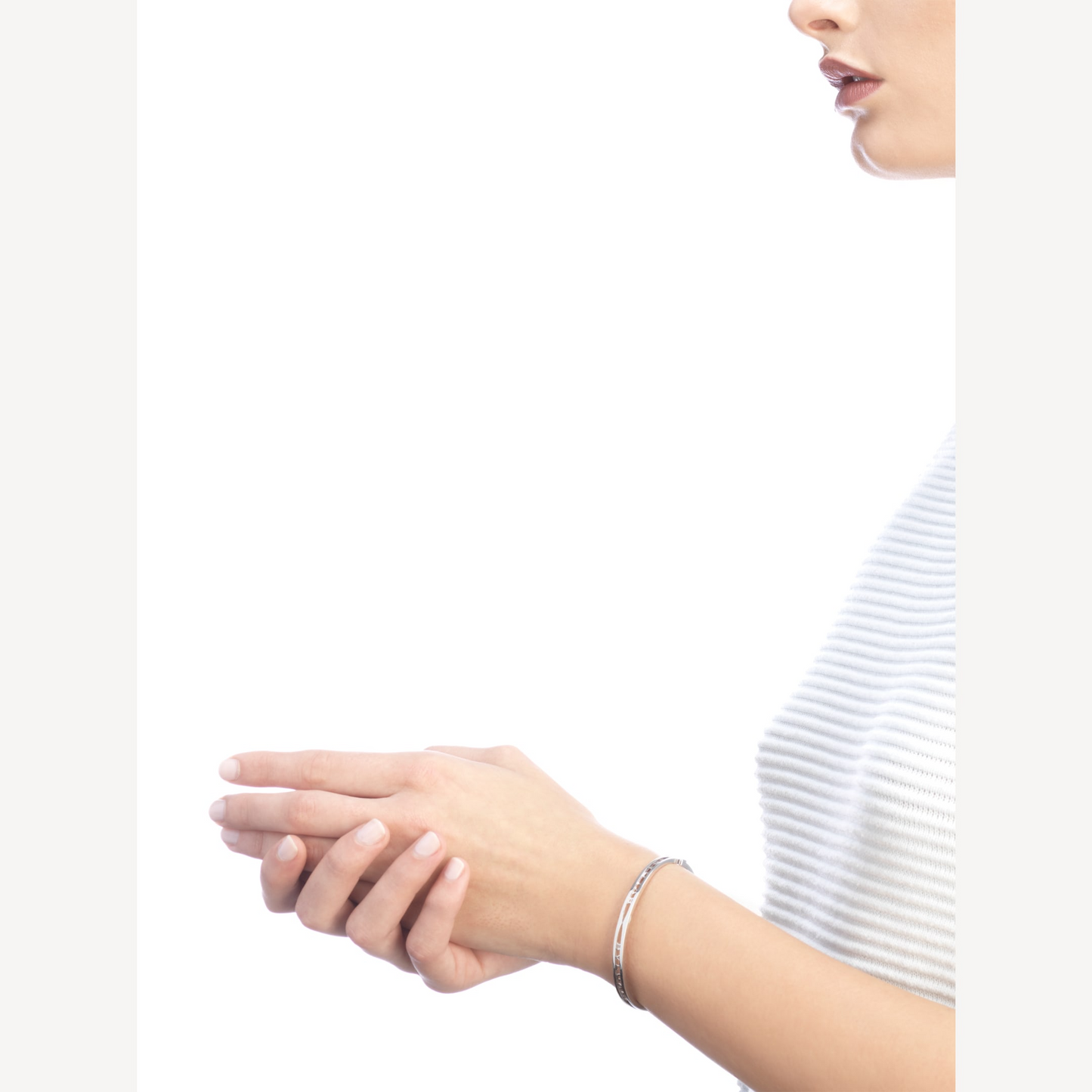 [Auream]ZERO 1 SPIRAL LOGO SILVER BRACELET