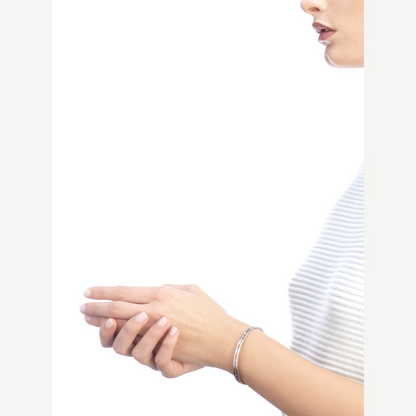[Auream]ZERO 1 SPIRAL LOGO SILVER BRACELET