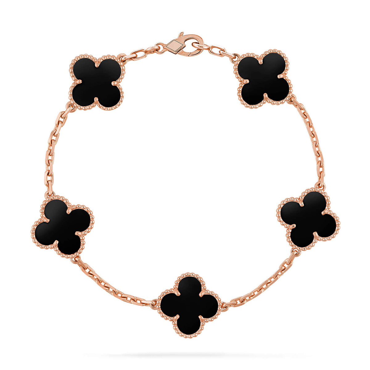 [Auream] CLOVER 5 MOTIF ONYXS BRACELET COLLECTION