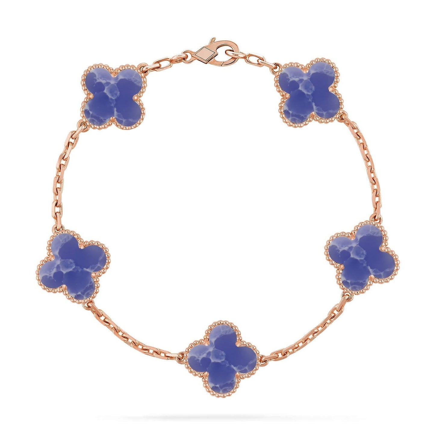 [Auream]CLOVER 5 MOTIF BLUE VEINS BRACELET COLLECTION