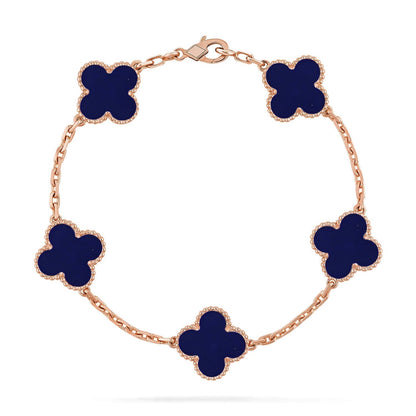[Auream]CLOVER 5 MOTIF LAPIS LAZULI BRACELET COLLECTION