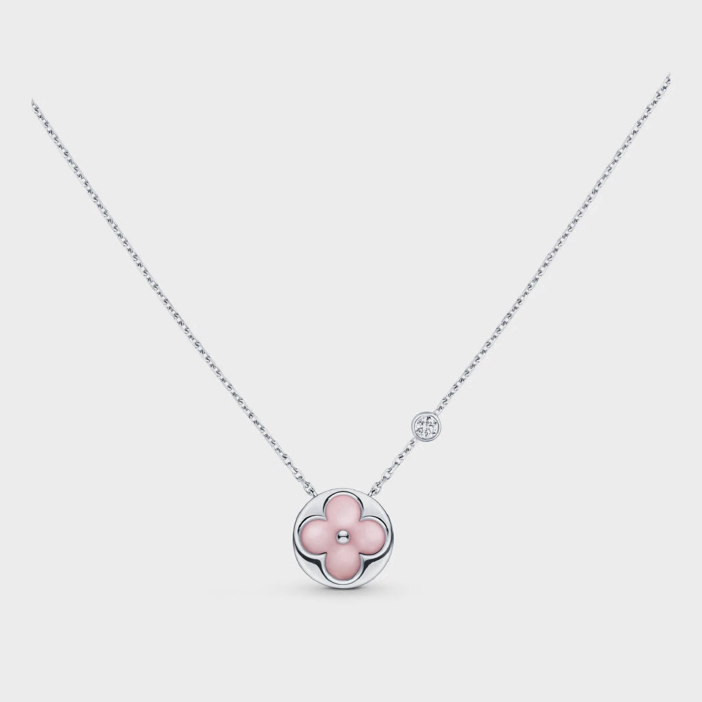 [Auream]SUN MOTIF PINK MOP SILVER BRACELET