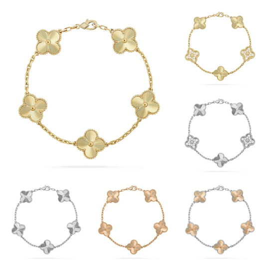 [Auream] CLOVER 5 MOTIF LASER BRACELET COLLECTION