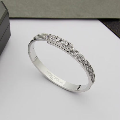 [Auream]Move Noa Full Pavé Diamond Bangle Bracelet