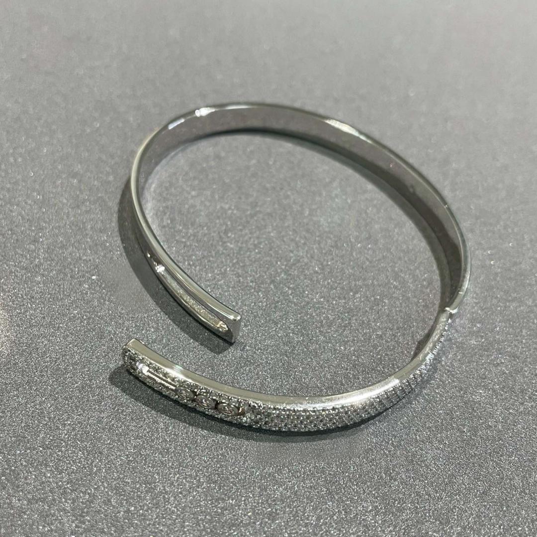 [Auream]Move Noa Rose Gold Pavé Diamond Bangle Bracelet