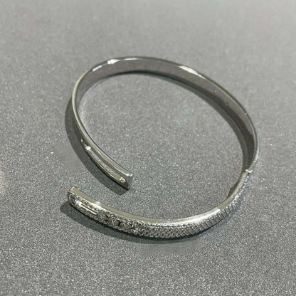 [Auream]Move Noa Rose Gold Pavé Diamond Bangle Bracelet