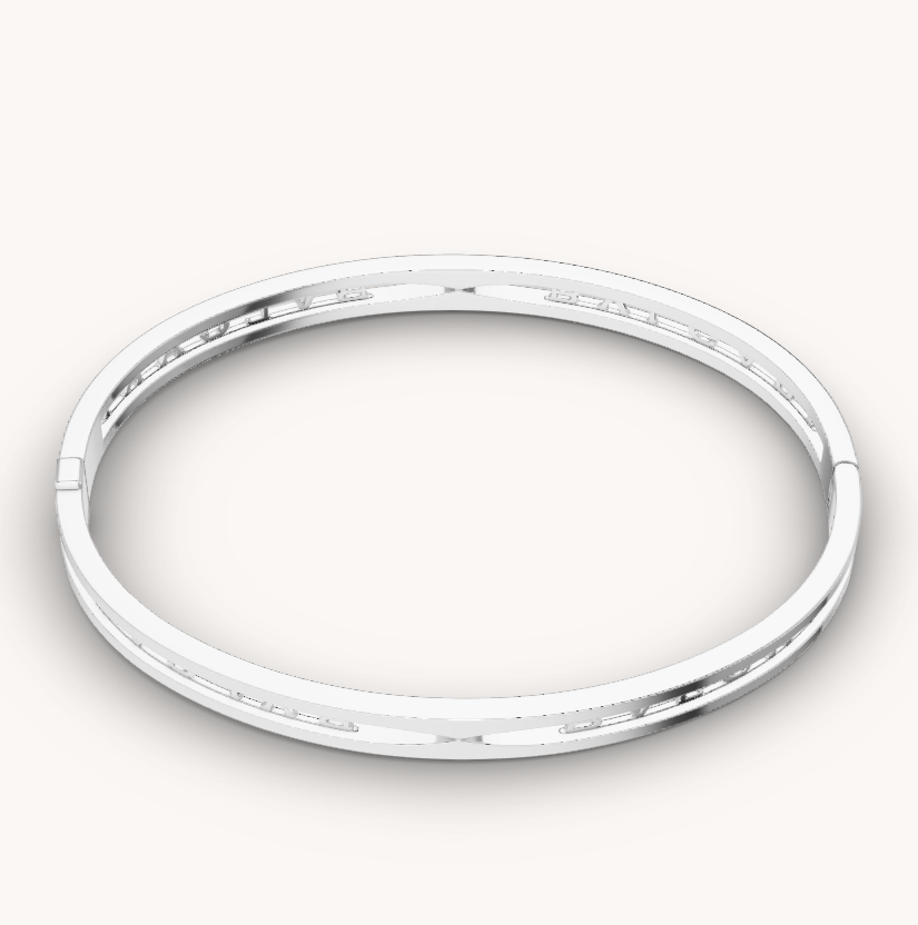 [Auream]ZERO 1 SPIRAL LOGO SILVER BRACELET