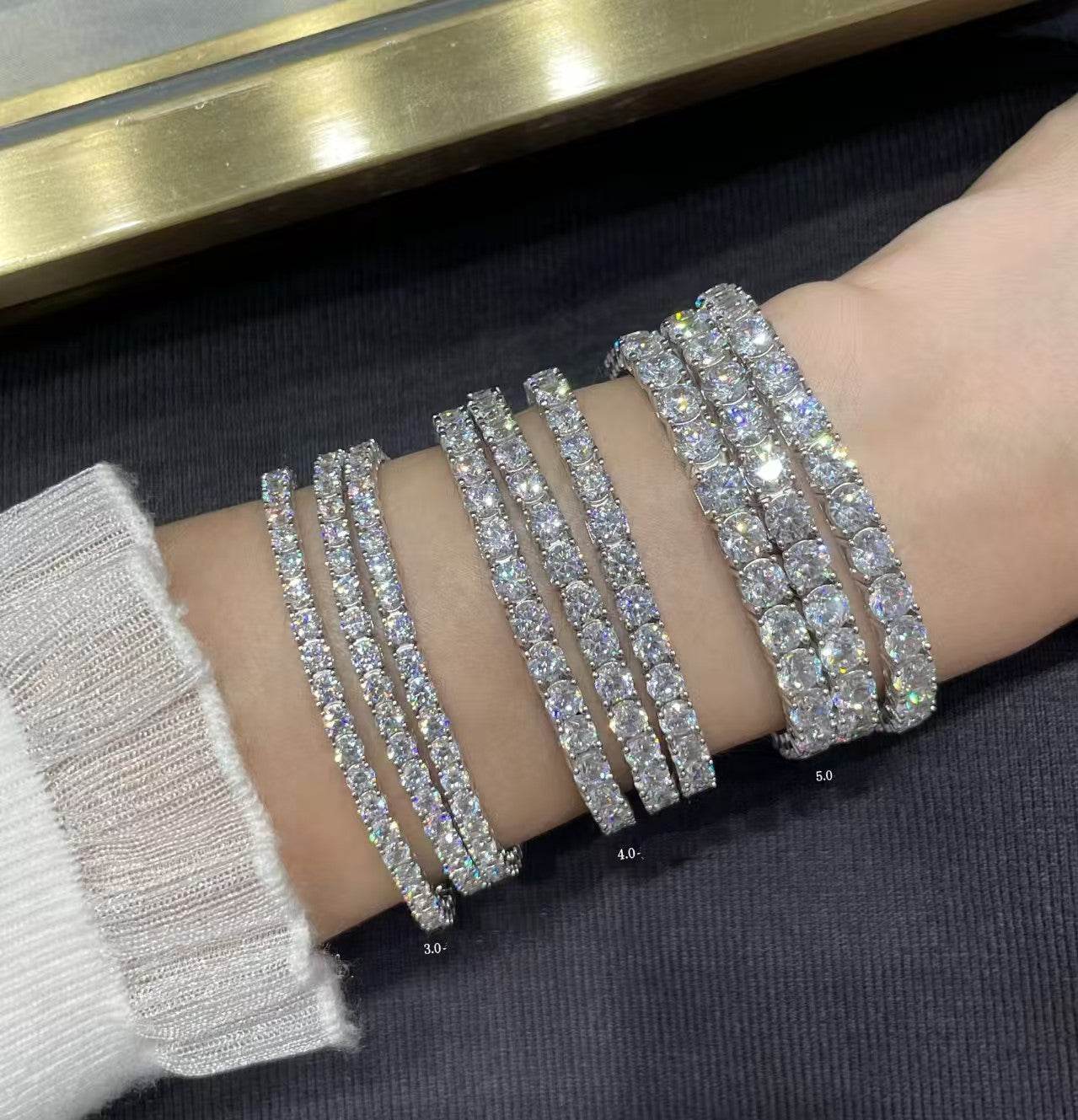 [Auream jewelrys]TENNIS BRACELET WITH FULL DIAMOND SETTING