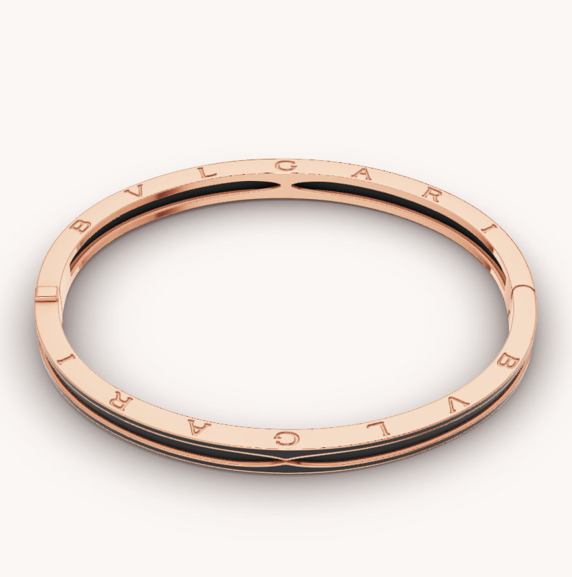 [Auream]ZERO 1 PINK GOLD WITH MATTE BLACK CERAMIC BRACELET