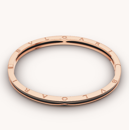 [Auream]ZERO 1 PINK GOLD WITH MATTE BLACK CERAMIC BRACELET