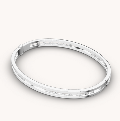 [Auream]ZERO 1 SPIRAL LOGO SILVER BRACELET