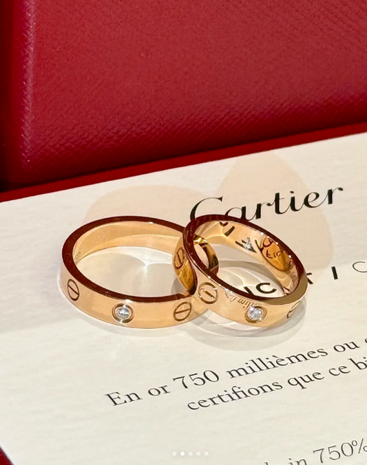[Auream]LOVE RING 4MM 1 DIAMOND