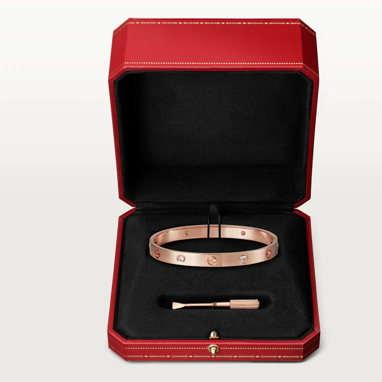 [Auream]LOVE BRACELET 6.1MM 4 DIAMONDS