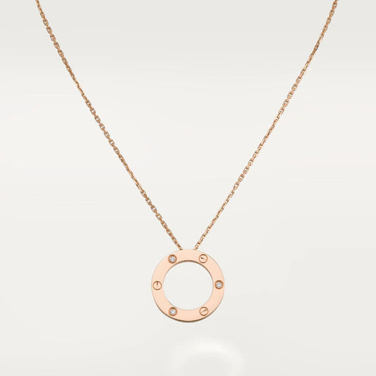 [Auream]LOVE NECKLACE 16MM 3 DIAMONDS