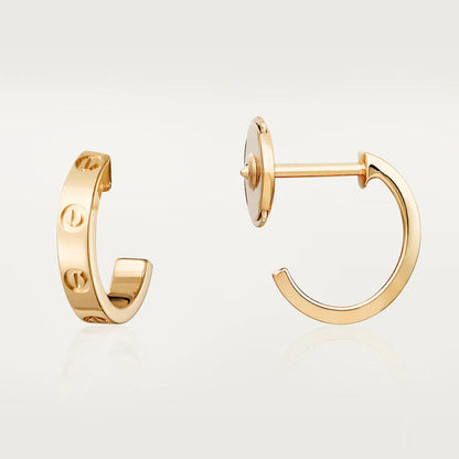 [Auream]LOVE EARRINGS 2.65MM PINK GOLD