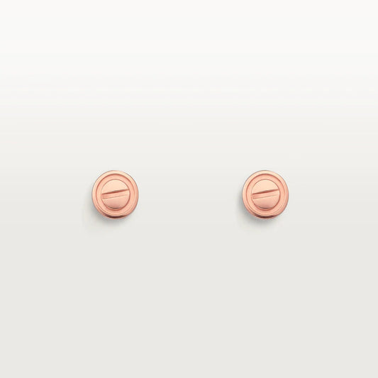 [Auream]LOVE EARRINGS PINK GOLD 10MM