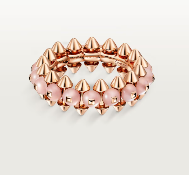 [Auream]CLASH ELEGANT ROSE GOLD RING FEATURING NATURAL AGATE