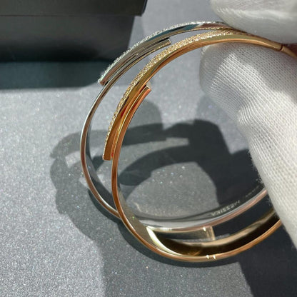 [Auream]Move Noa Rose Gold Pavé Diamond Bangle Bracelet