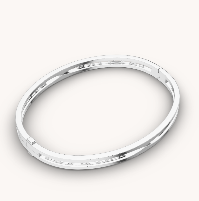 [Auream]ZERO 1 SPIRAL LOGO SILVER BRACELET