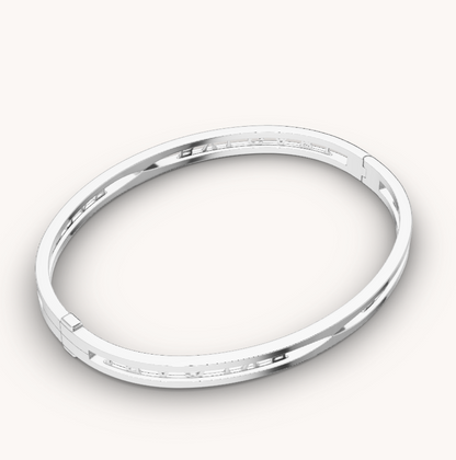 [Auream]ZERO 1 SPIRAL LOGO SILVER BRACELET