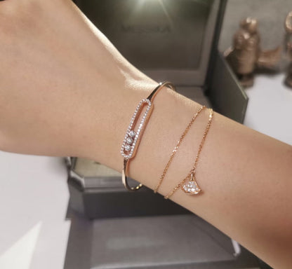 [Auream]Move Pavé Diamond Bangle Bracelet M