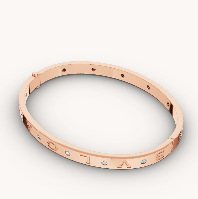 [Auream]ZERO 1 PINK GOLD 12 DIAMONDS BRACELET