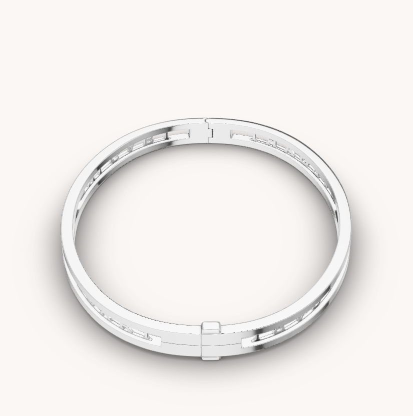 [Auream]ZERO 1 SPIRAL LOGO SILVER BRACELET