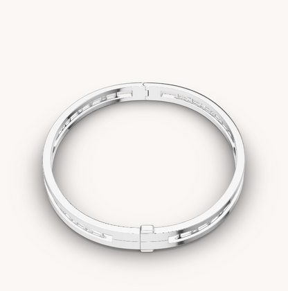 [Auream]ZERO 1 SPIRAL LOGO SILVER BRACELET